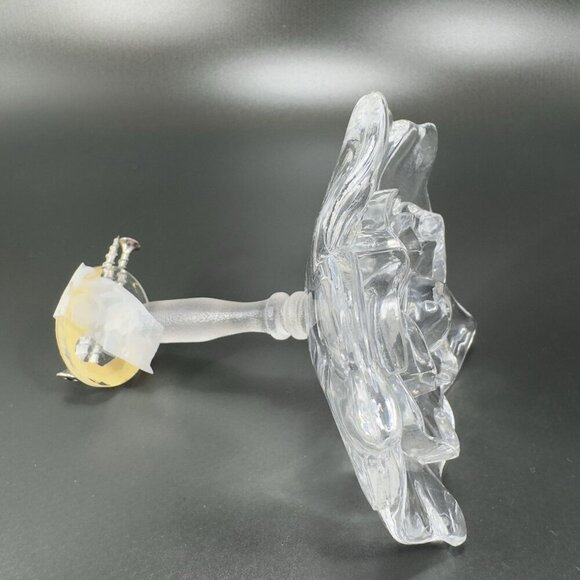 Vintage Large Clear Resin Rose Flower Drapery Curtain Scarf Holdbacks Stems Set3 - Picture 5 of 12